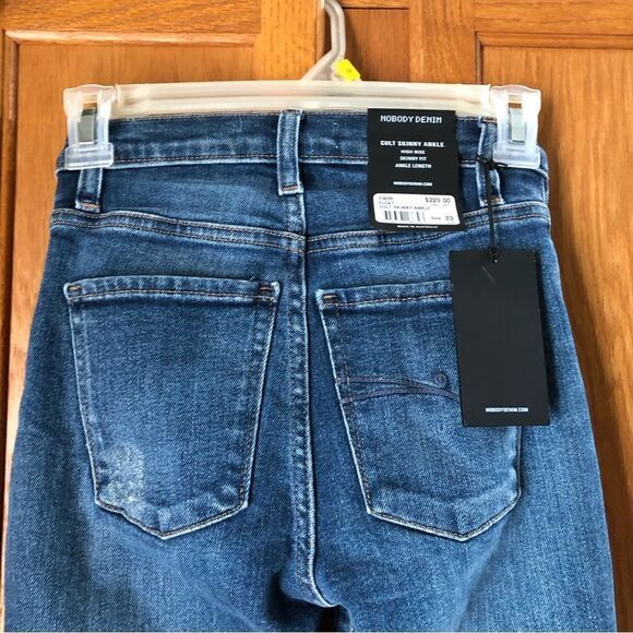 NWT Nobody Denim Blue High Rise Cult Skinny Ankle Jeans - 23 - Picture 6 of 10